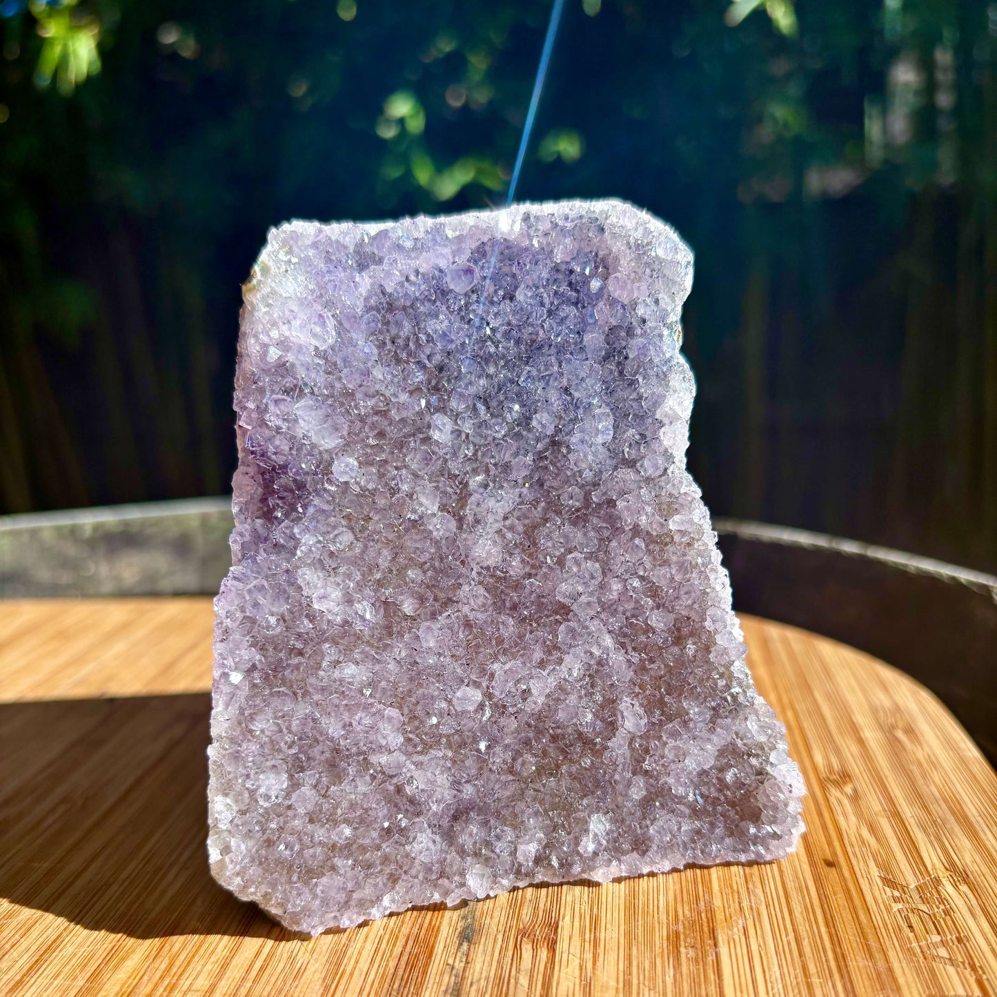 Geode crystal with a white background