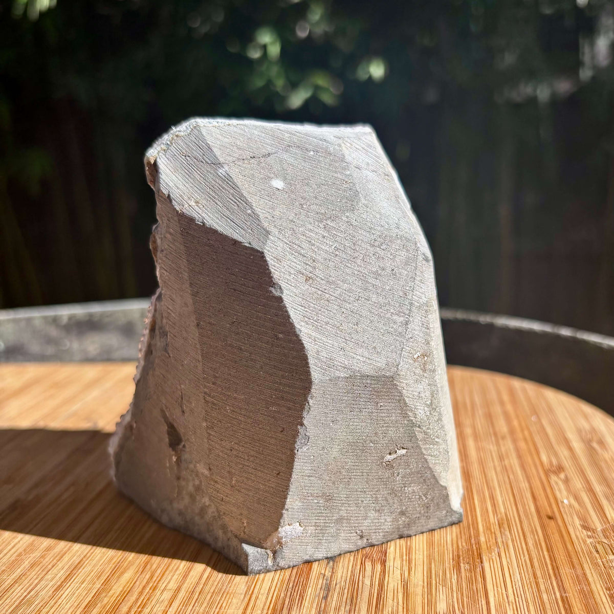 Geode crystal with a white background