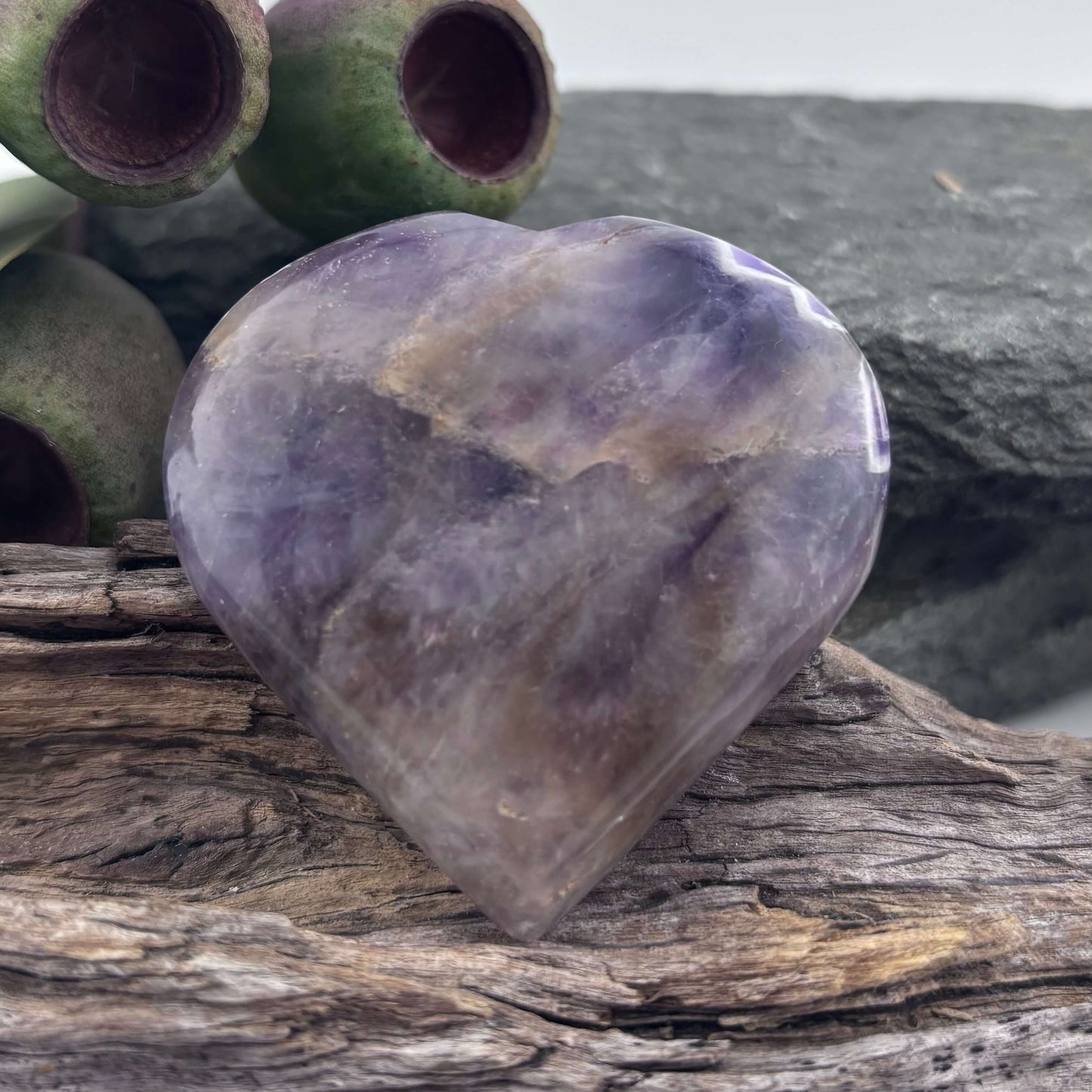 Amethyst Puffy Heart - 71 grams