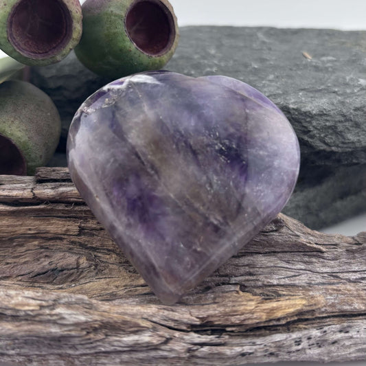 Amethyst Puffy Heart - 71 grams