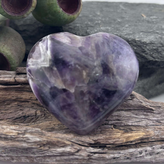 Amethyst Puffy Heart - 75 grams