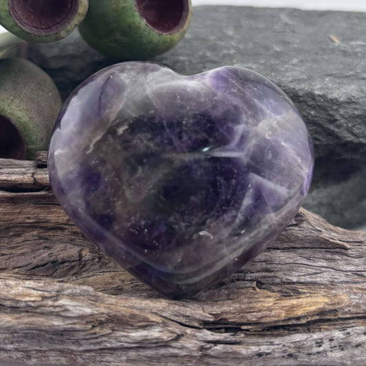 Amethyst Puffy Heart - 84 grams