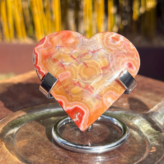 Unique Agate & Amethyst Druzy Heart - 130 grams / 8.6 cms