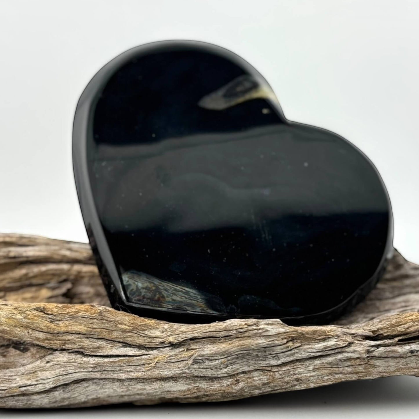 Black Druzy Agate Heart