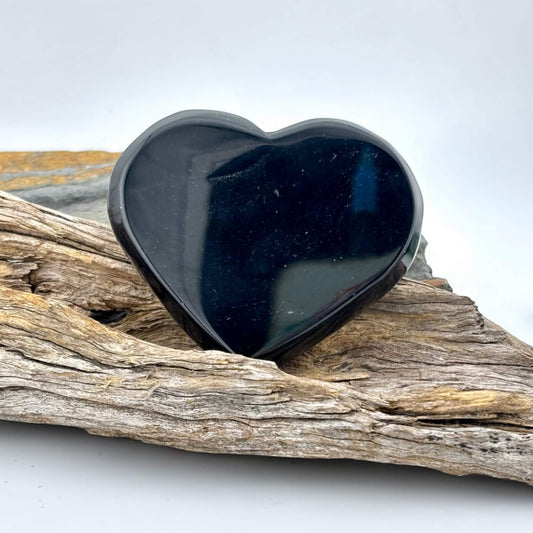 Black Druzy Agate Heart