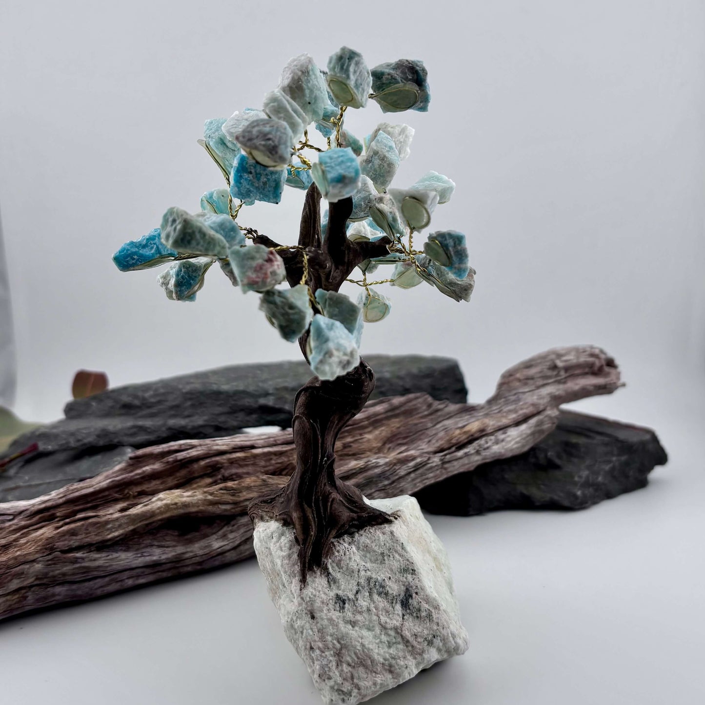 Amazonite Crystal Tree on Amazonite Rough
