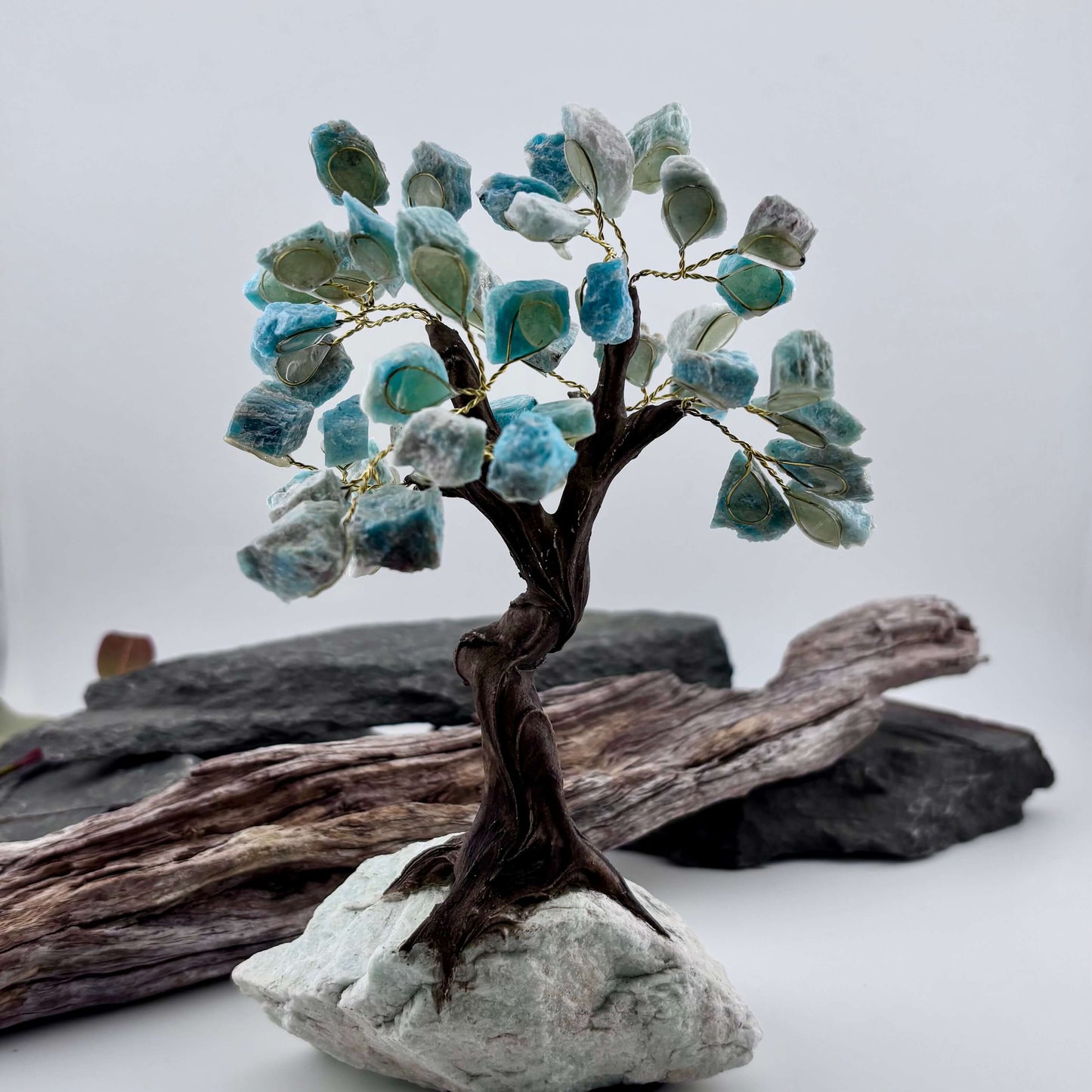 Amazonite Crystal Tree on Amazonite Rough