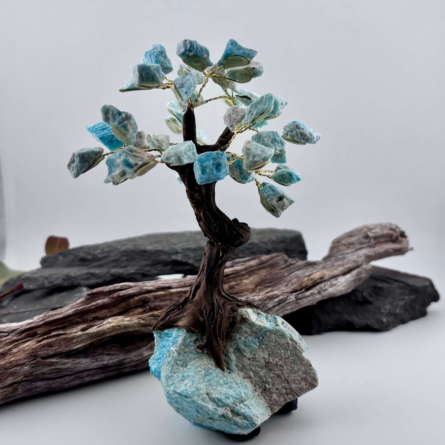 Amazonite Crystal Tree on Amazonite Rough