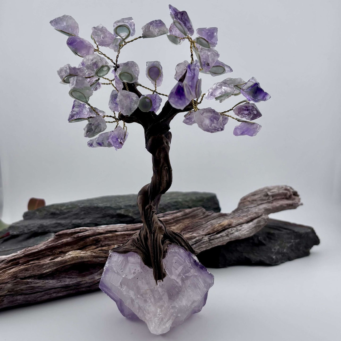 Amethyst Crystal Tree on Amethyst Rough Point