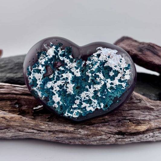 Brazilian Amethyst Cluster Heart