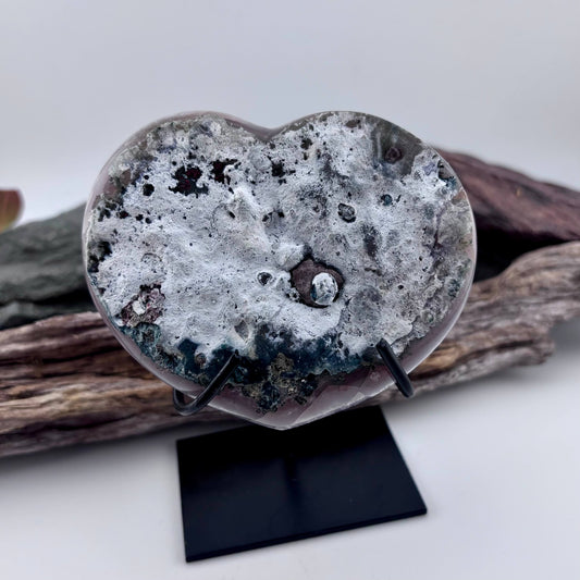 Brazilian Amethyst Cluster Heart