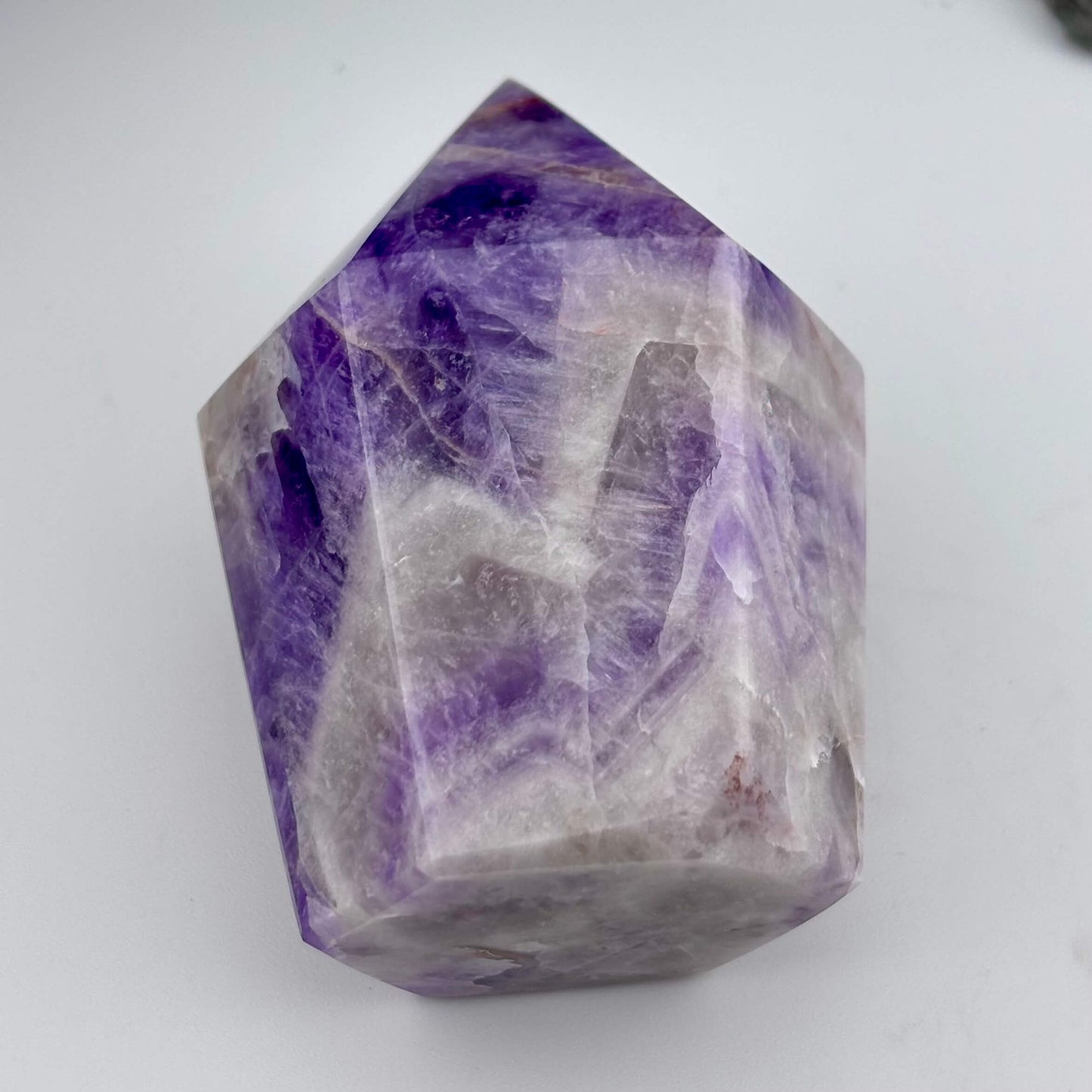 Brazilian Chevron Amethyst Polished Point Tower