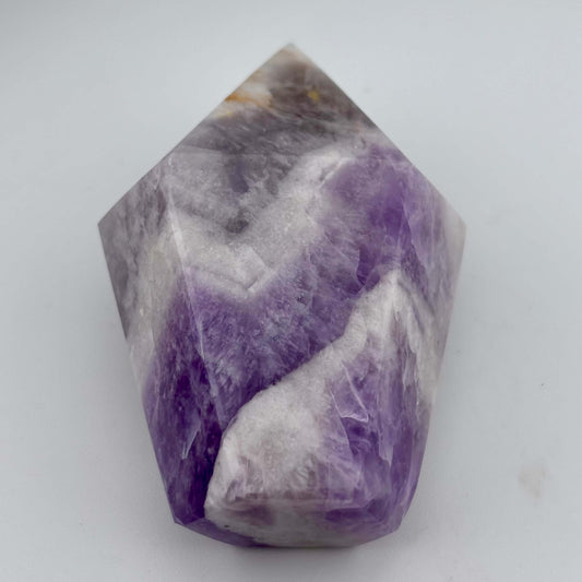 Brazilian Chevron Amethyst Polished Point Tower