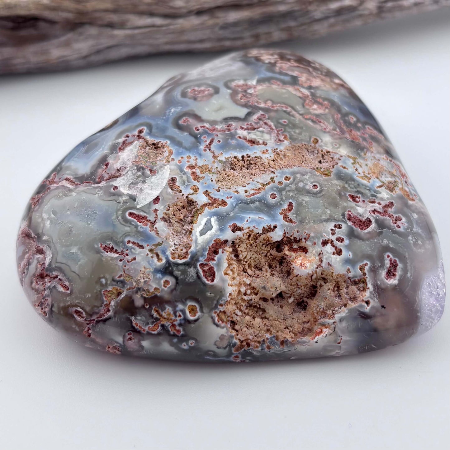 Brazilian Banded Druzy Agate Heart