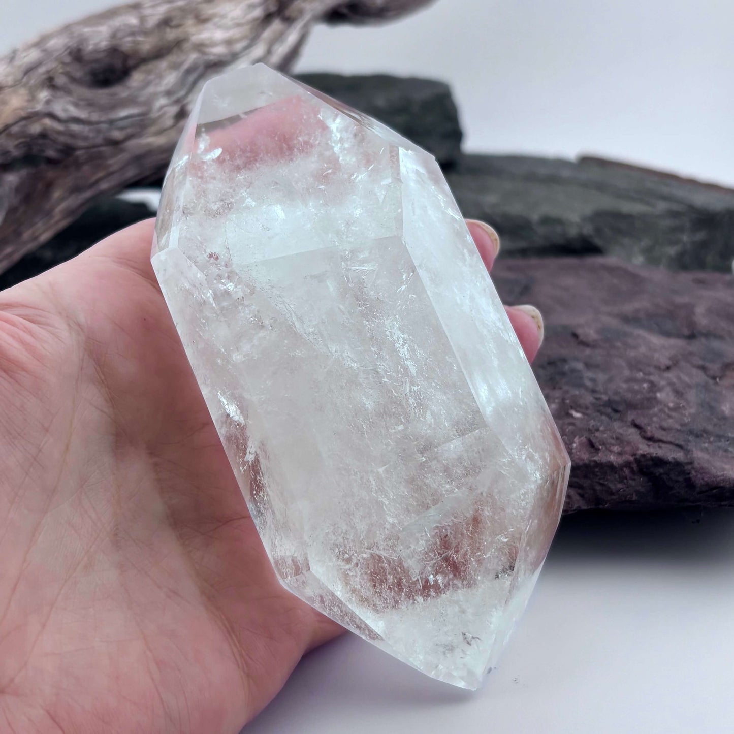 Clear Quartz Double terminator Polished Point