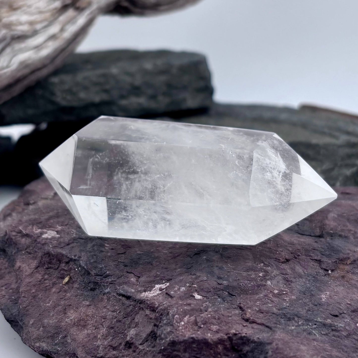 Clear Quartz Double terminator Polished Point