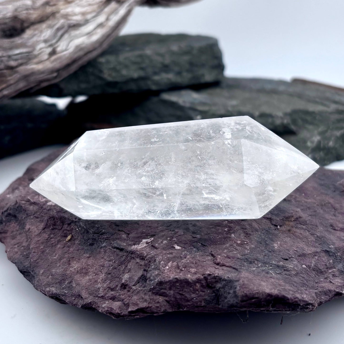 Clear Quartz Double terminator Polished Point