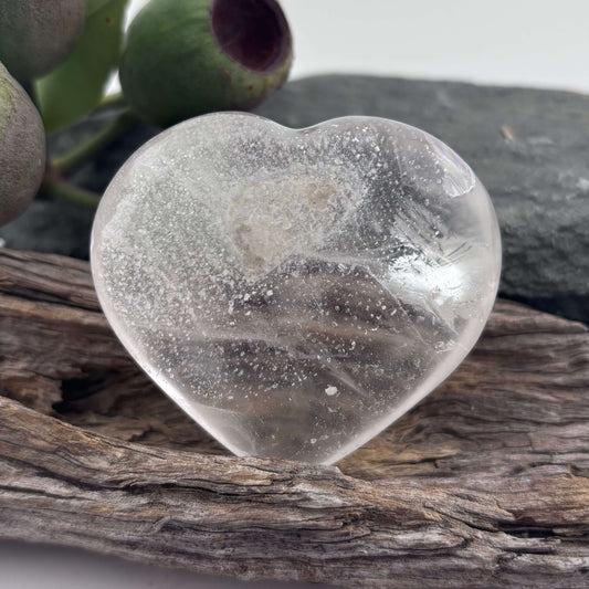 Clear Quartz Puffy Heart - 97 grams