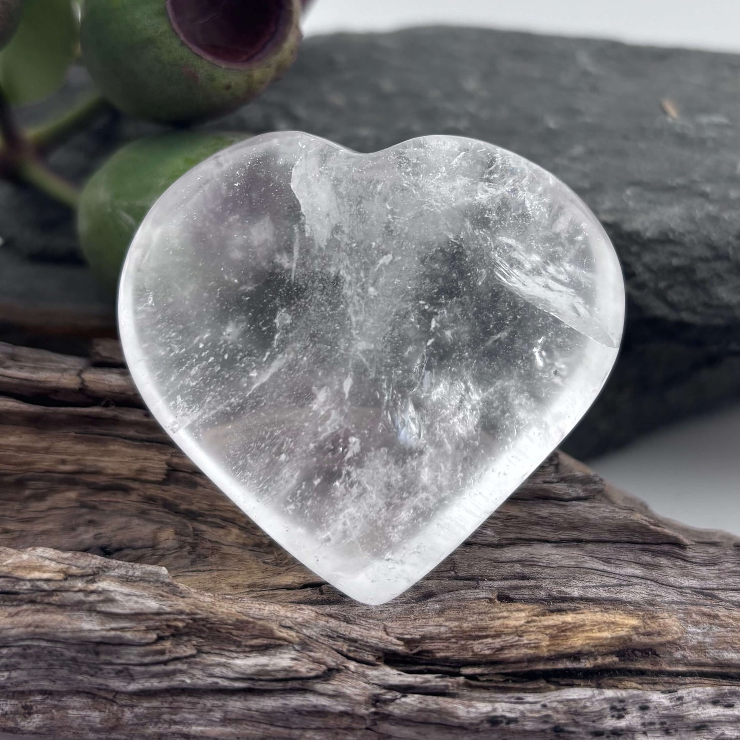 Clear Quartz Puffy Heart - 92 grams