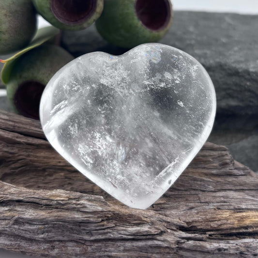 Clear Quartz Puffy Heart - 92 grams