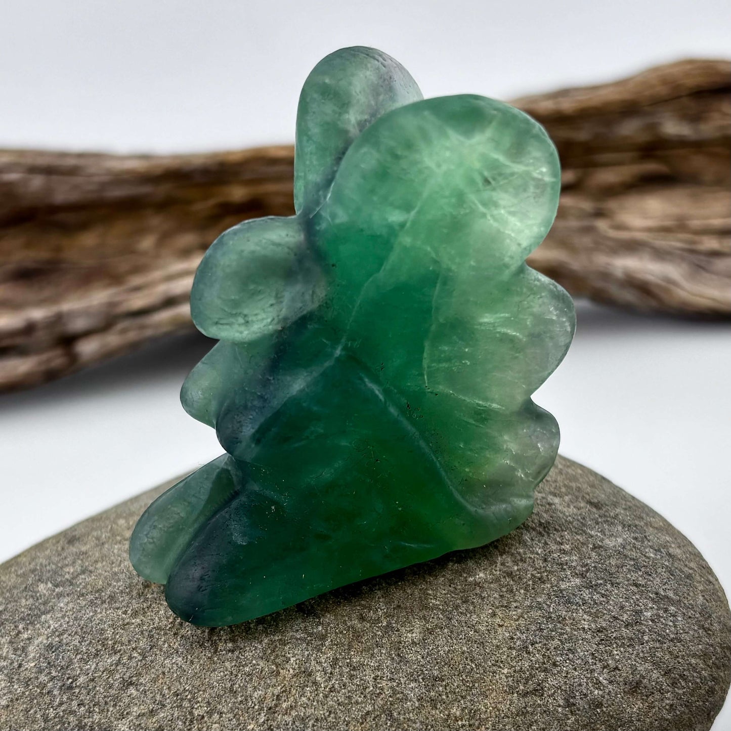 Rainbow Fluorite Carved Kneeling Angel - 86 grams / 5 cm