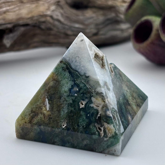 Moss Agate Pyramid