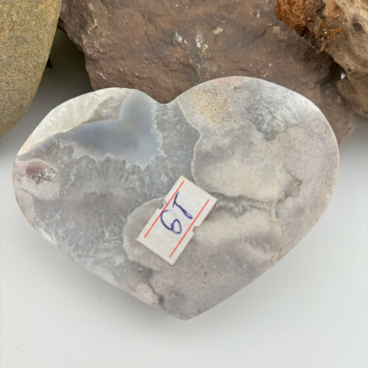 Brazilian Pink Amethyst Polished Heart - 180 grams (#19)