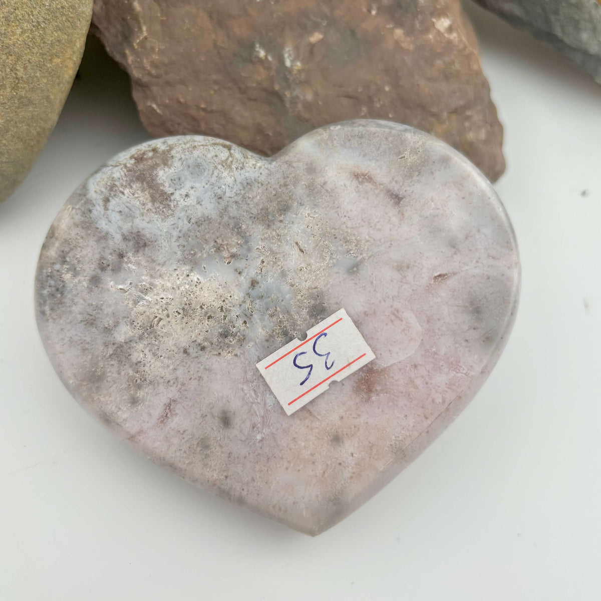 Brazilian Pink Amethyst Polished Heart - 363 grams (#35)