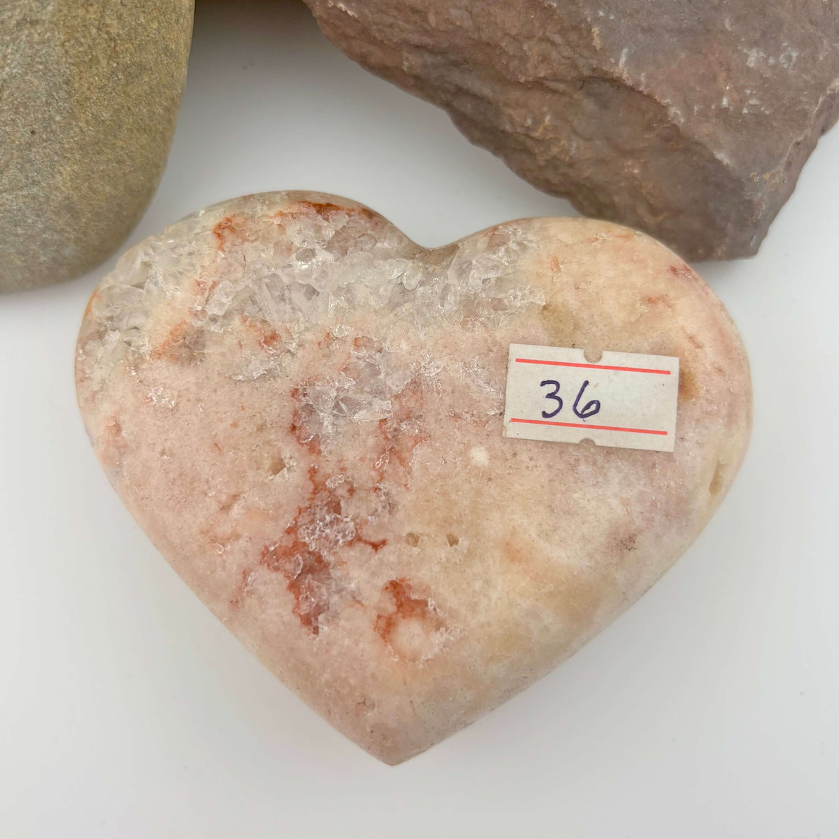 Brazilian Pink Amethyst Polished Heart - 315 grams (#36)