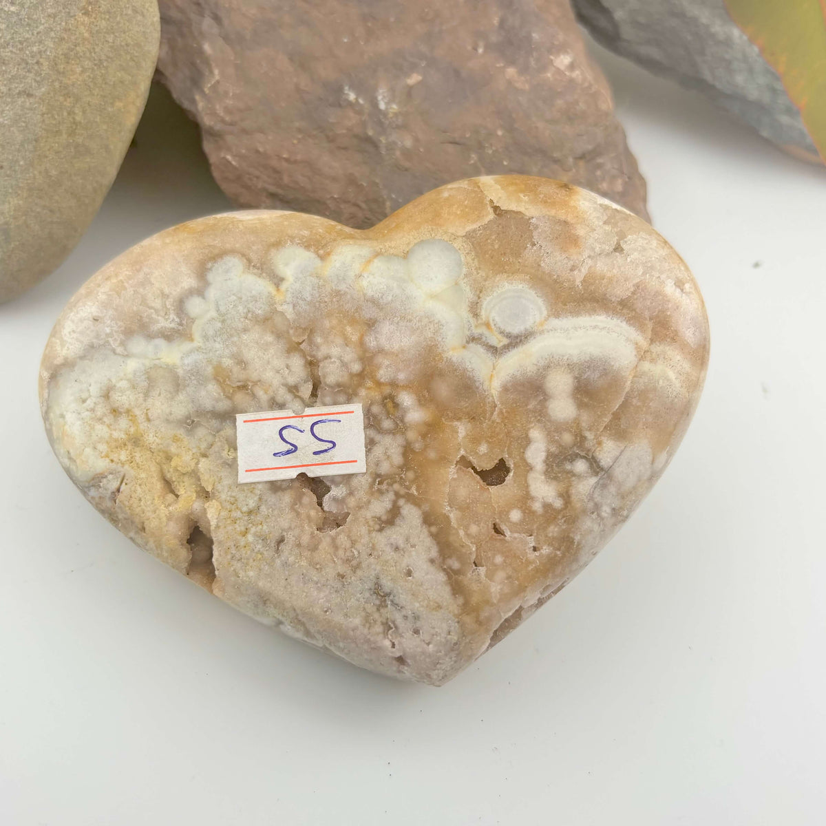 Brazilian Pink Amethyst Polished Heart - 471 grams (#55)