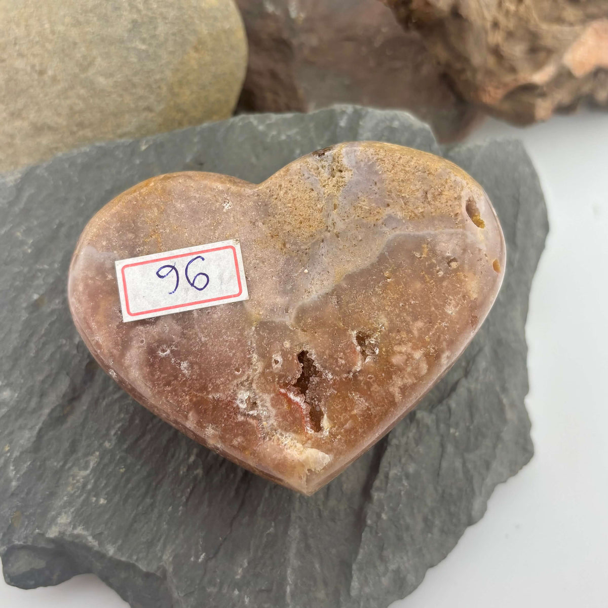 Brazilian Pink Amethyst Polished Heart - 270 grams (#96)