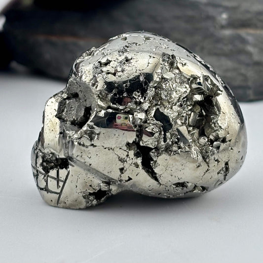 Pyrite Carved Skull