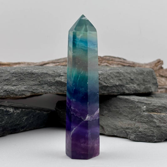 Rainbow Fluroite Polished Tower