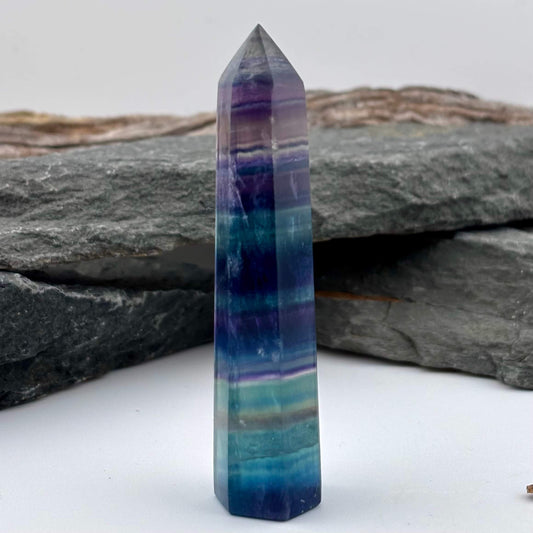 Rainbow Fluroite Polished Tower