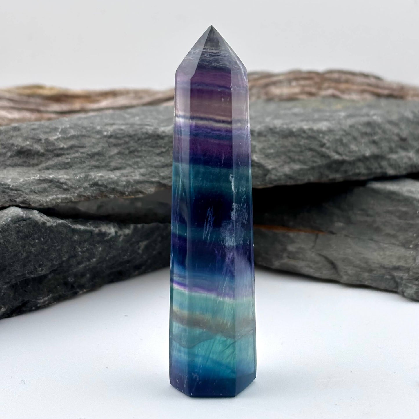 Rainbow Fluroite Polished Tower