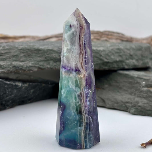 Rainbow Fluroite Polished Tower