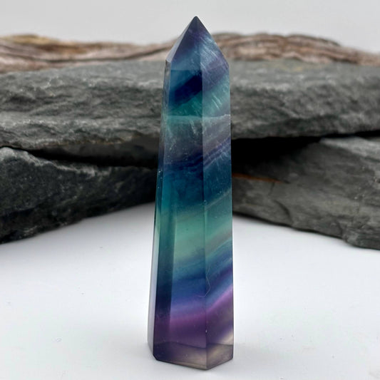 Rainbow Fluroite Polished Tower