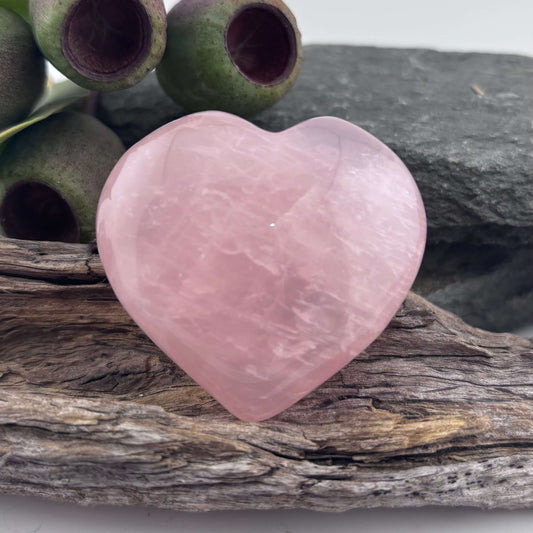 Rose Quartz Puffy Heart - 84 grams (#3)