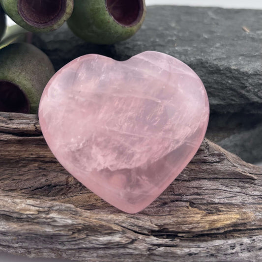 Rose Quartz Puffy Heart - 70 grams