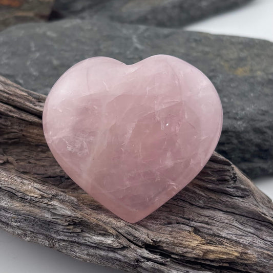Rose Quartz Puffy Heart - 71 grams