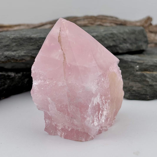 Rough Polished Point Rose Quartz
