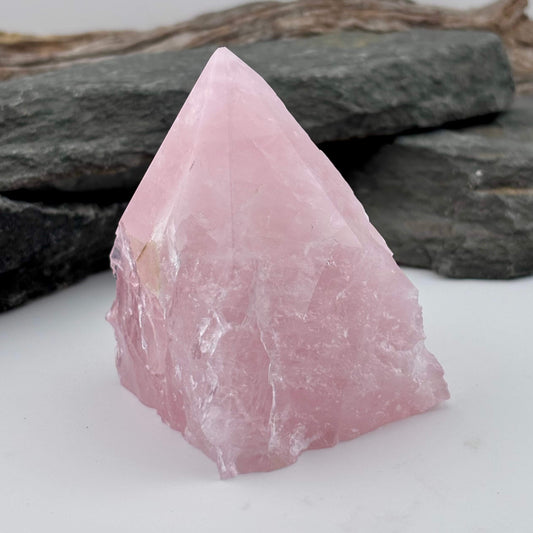 Rough Polished Point Rose Quartz