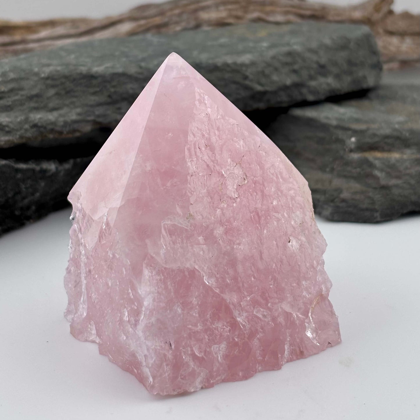Rough Polished Point Rose Quartz