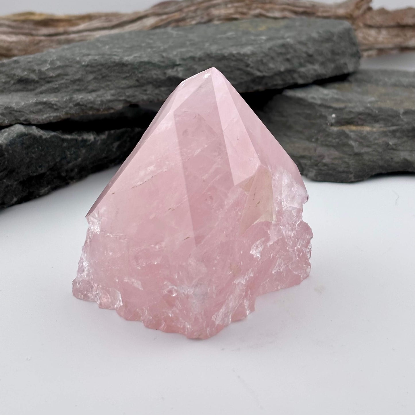Rough Polished Point Rose Quartz
