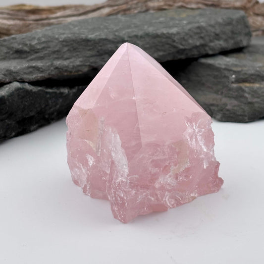 Rough Polished Point Rose Quartz