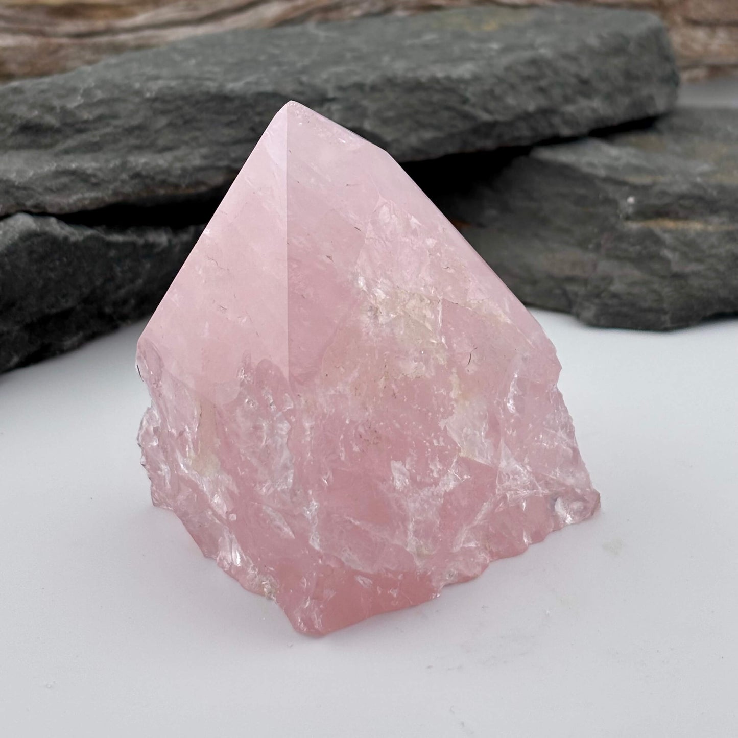 Rough Polished Point Rose Quartz