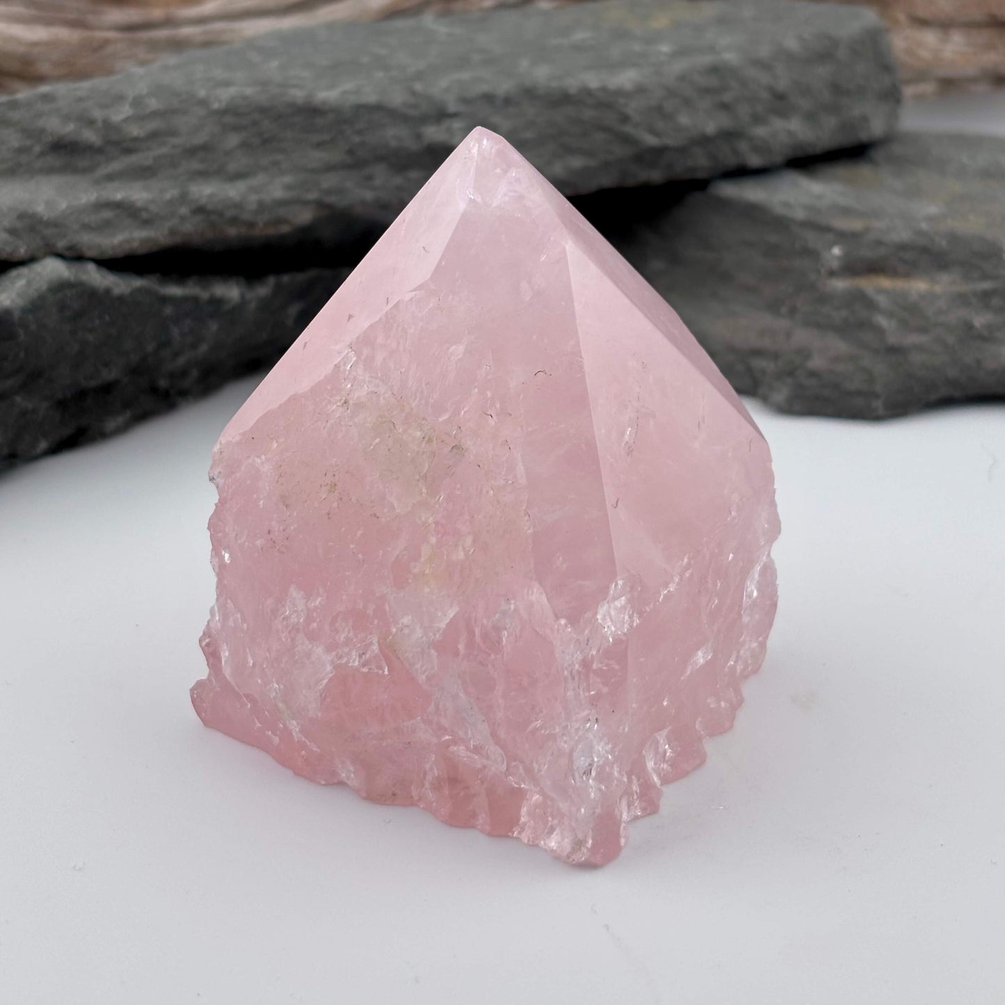 Rough Polished Point Rose Quartz