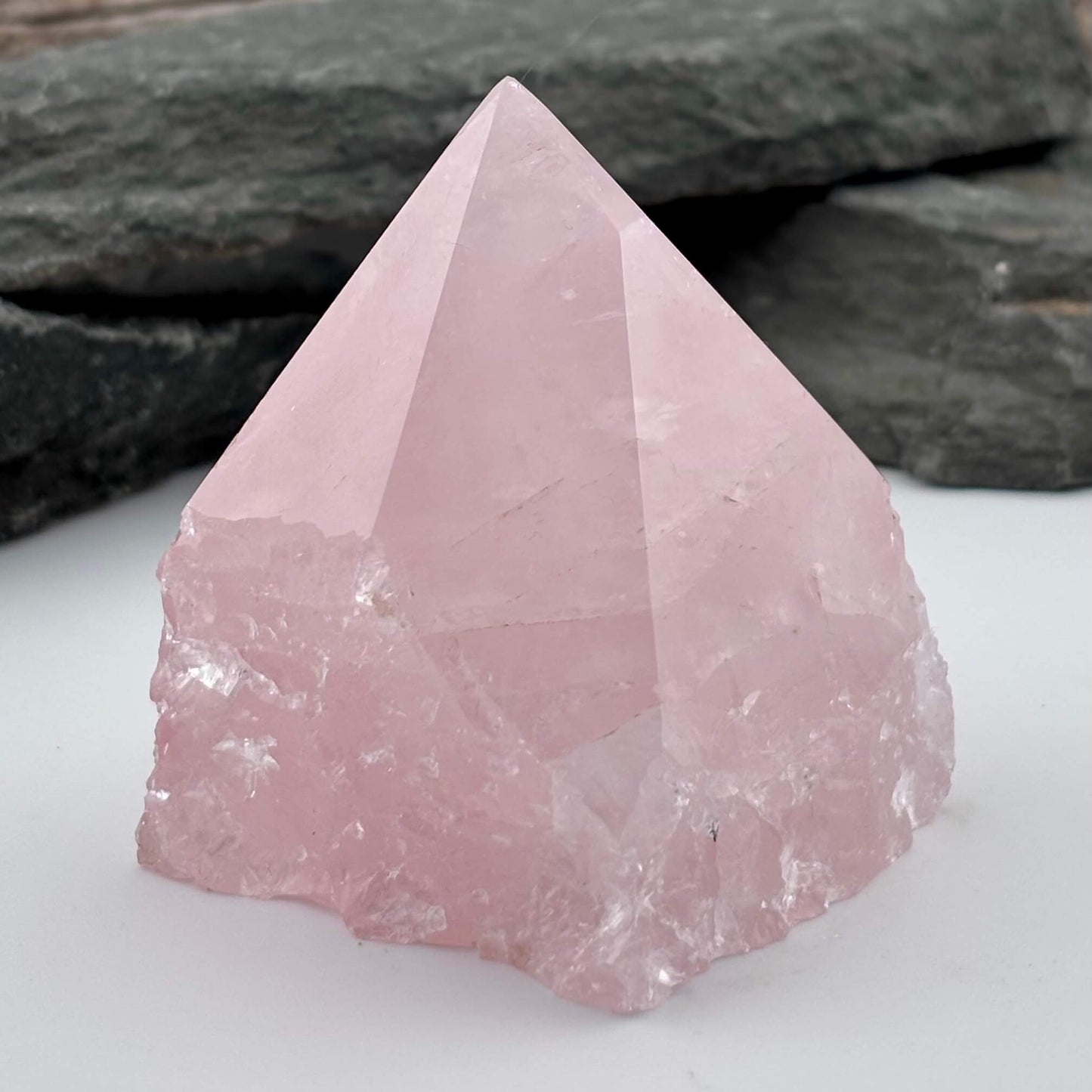 Rough Polished Point Rose Quartz