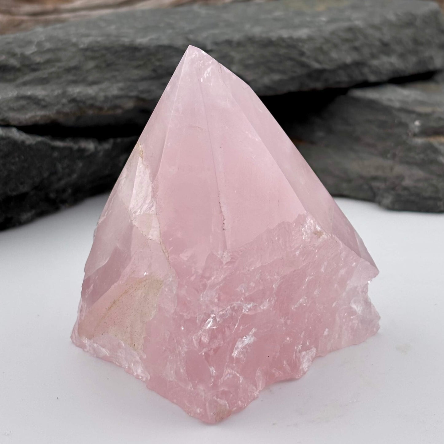 Rough Polished Point Rose Quartz