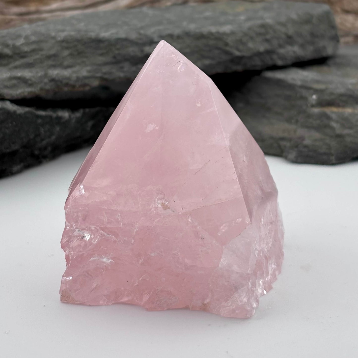 Rough Polished Point Rose Quartz